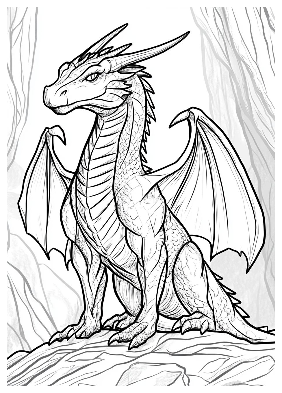 Dragon Realistc Coloring Pages-9