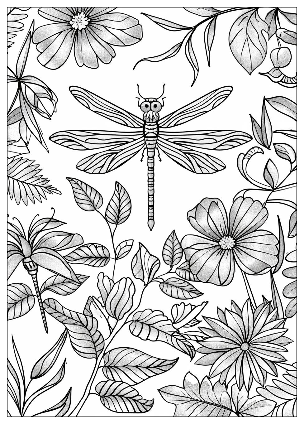 Dragonfly Coloring Pages-16
