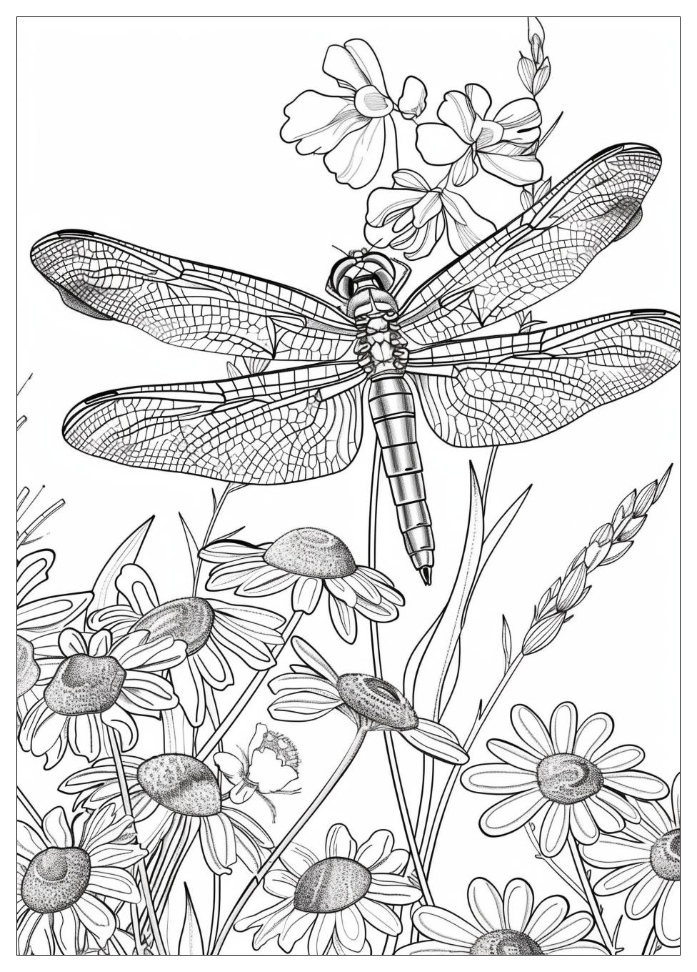 Dragonfly Coloring Pages-19