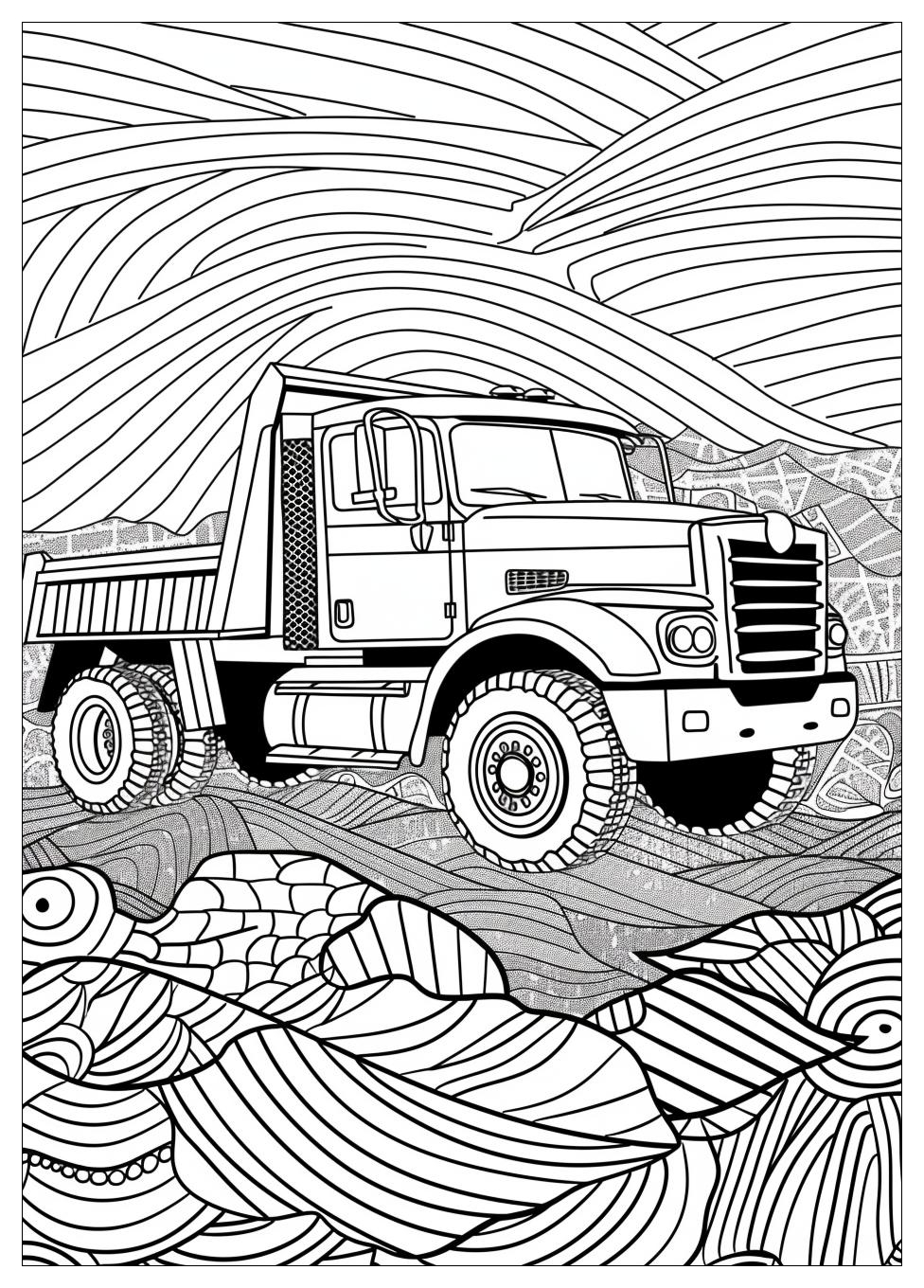 Dump Truck Coloring Pages-13