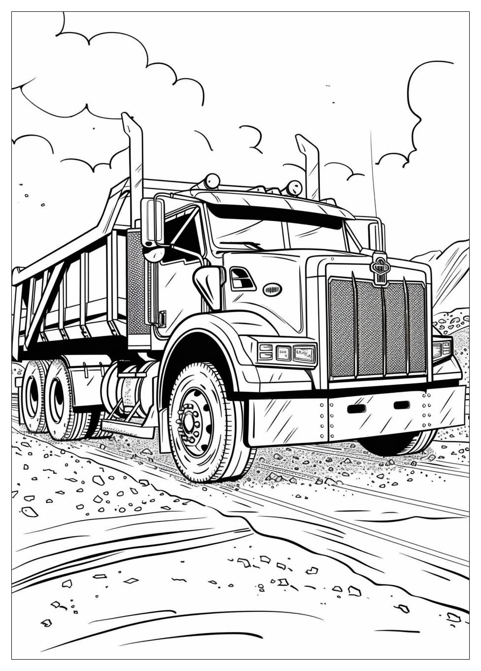 Dump Truck Coloring Pages-14