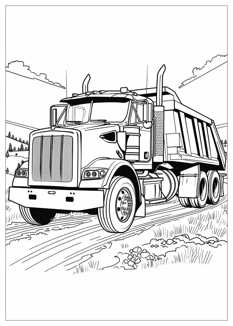 Dump Truck Coloring Pages-16