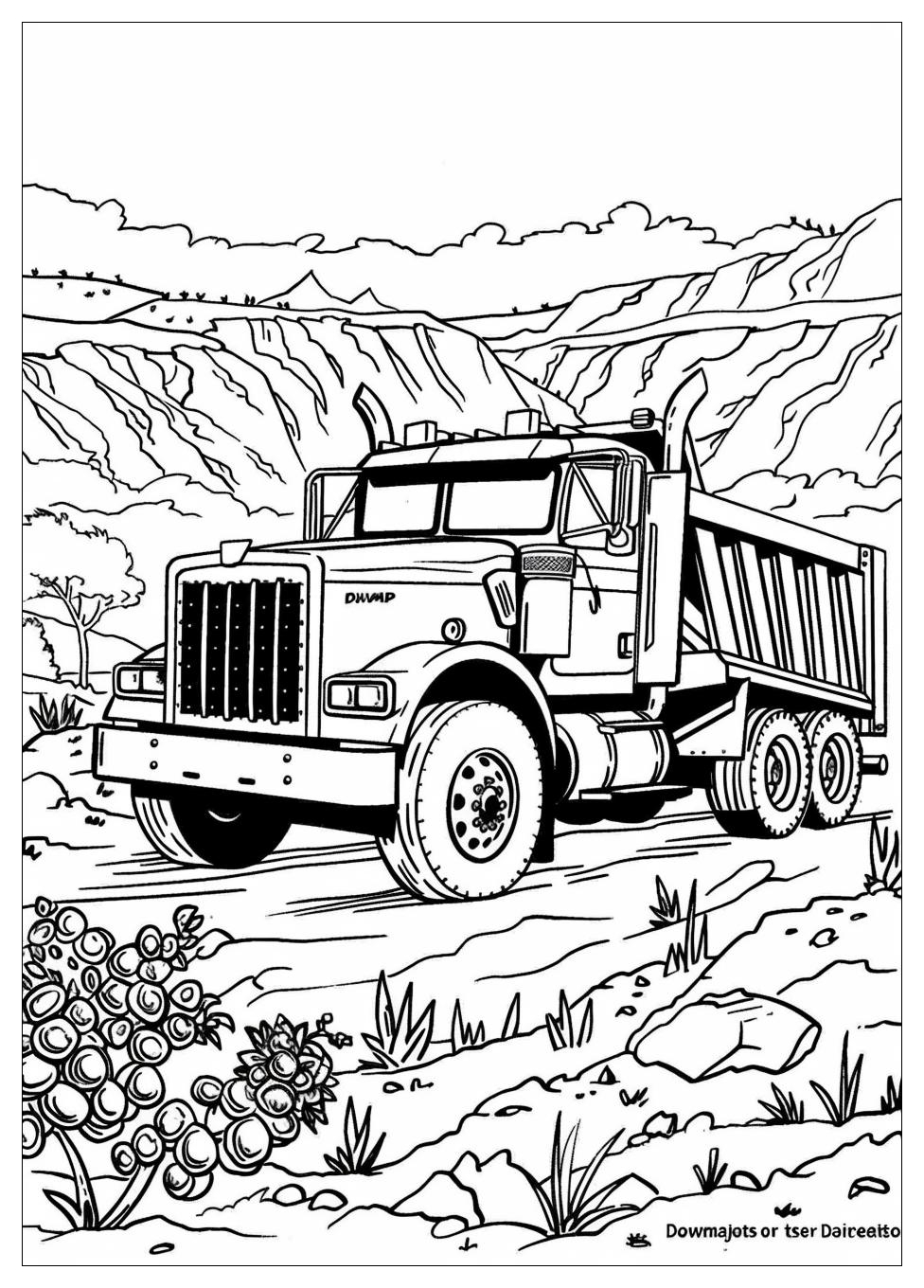 Dump Truck Coloring Pages-19