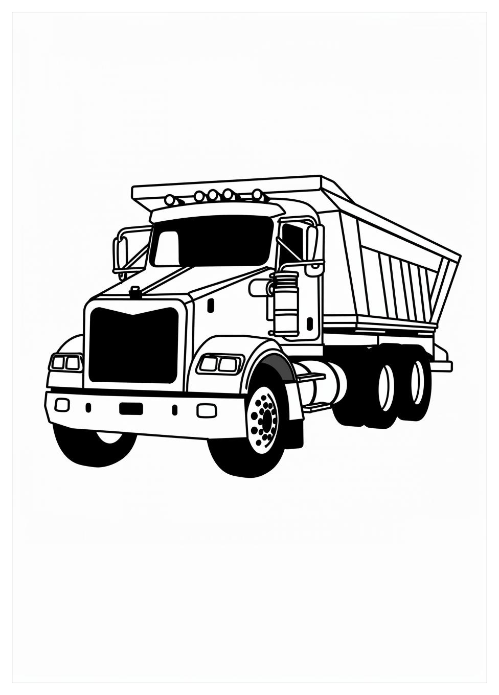 Dump Truck Coloring Pages-7