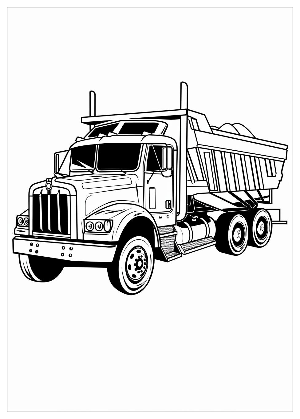Dump Truck Coloring Pages-8