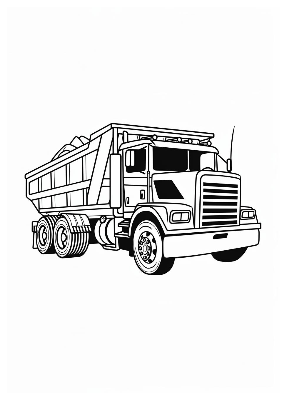 Dump Truck Coloring Pages-9