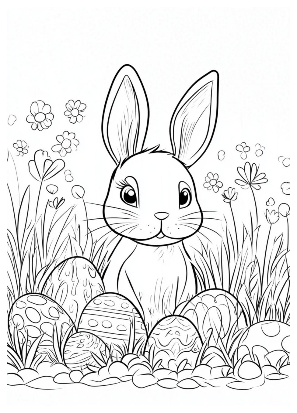 Easter Bunny Coloring Pages-2