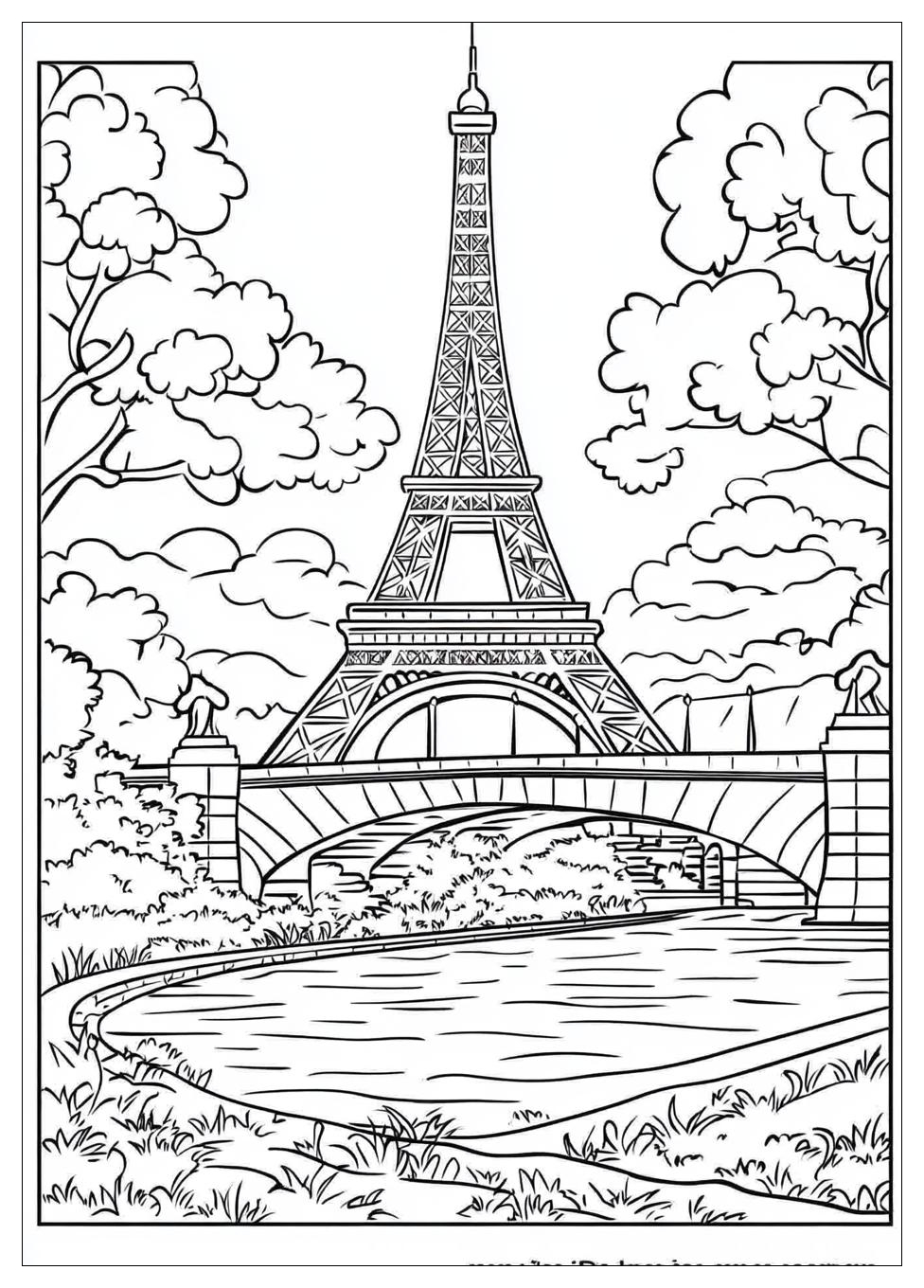 Free Printable Eiffel Tower Coloring Pages 1 Eiffel Tower Coloring Pages-1