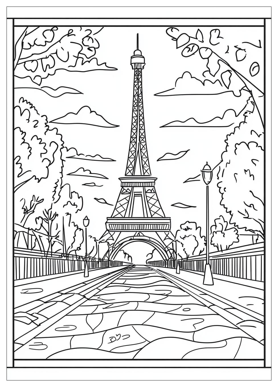 Free Printable Eiffel Tower Coloring Pages 12 Eiffel Tower Coloring Pages-12