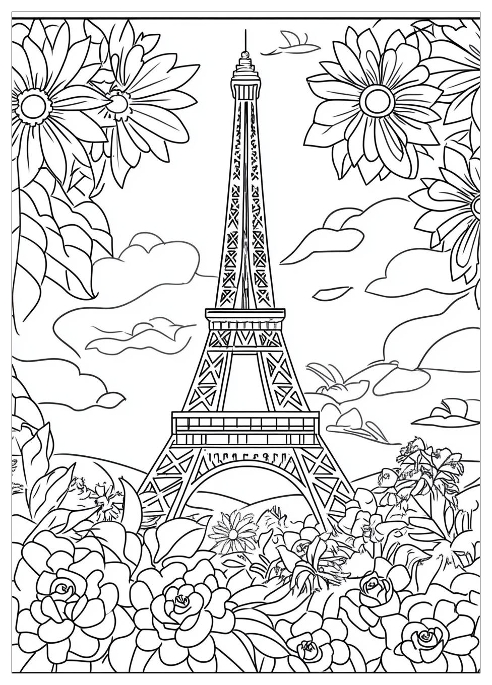 Free Printable Eiffel Tower Coloring Pages 4 Eiffel Tower Coloring Pages-4