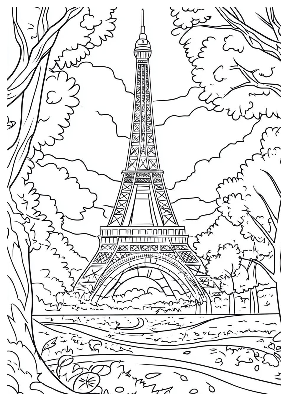 Free Printable Eiffel Tower Coloring Pages 6 Eiffel Tower Coloring Pages-6