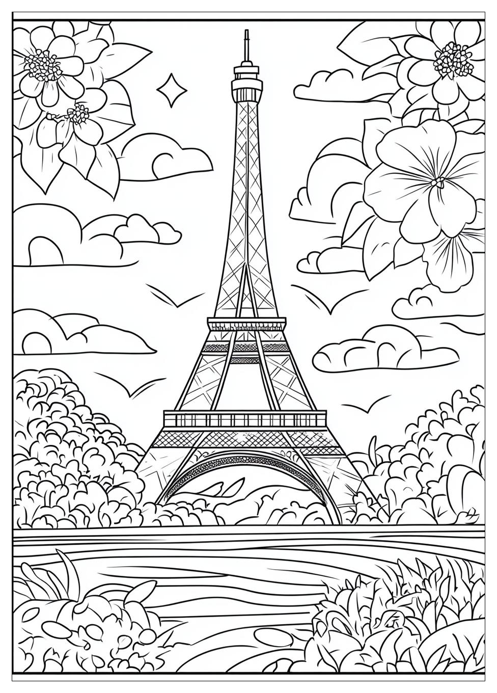 Free Printable Eiffel Tower Coloring Pages 8 Eiffel Tower Coloring Pages-8
