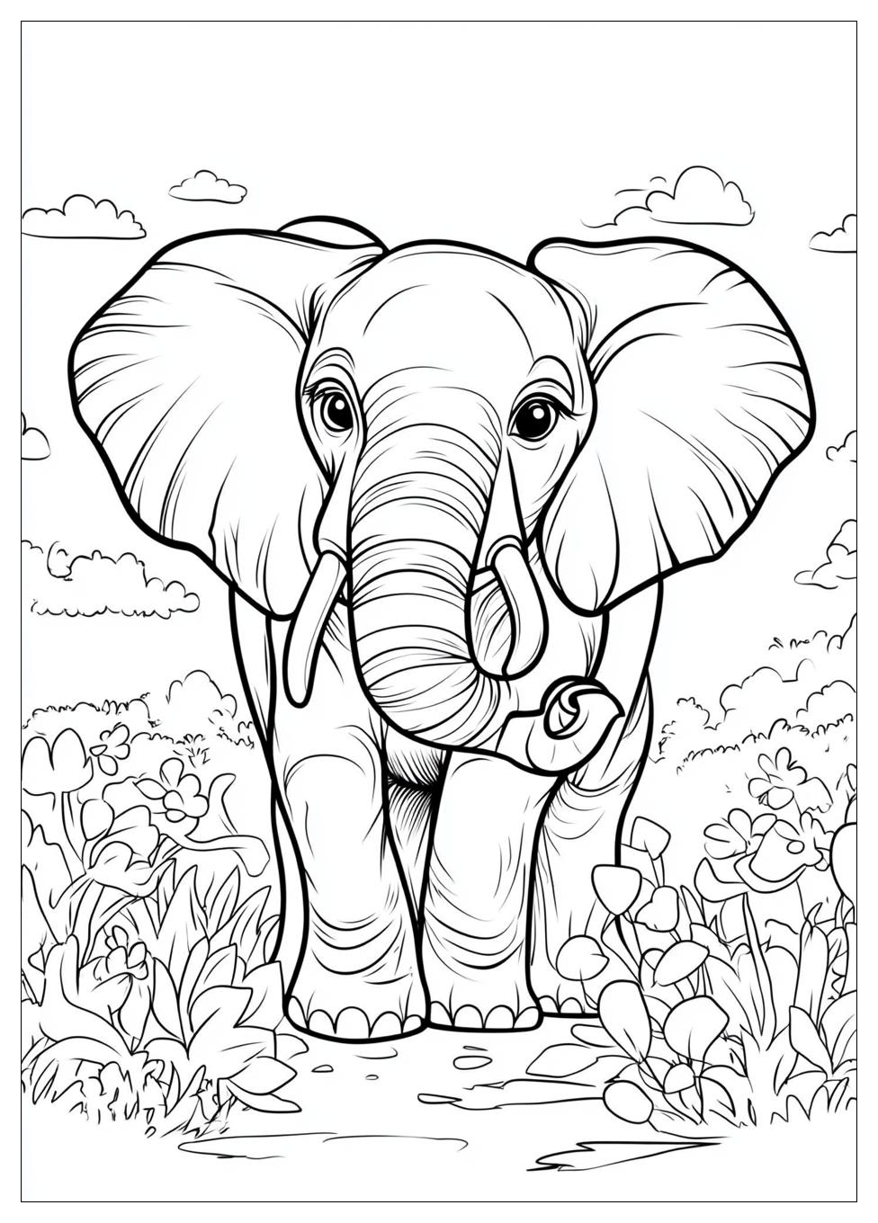Elephant Coloring Pages-12