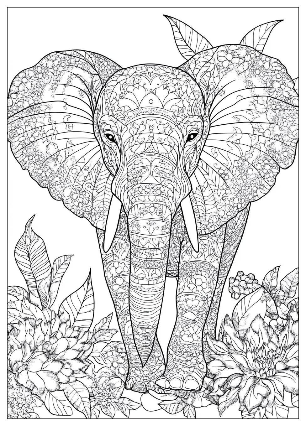 Elephant Coloring Pages-14