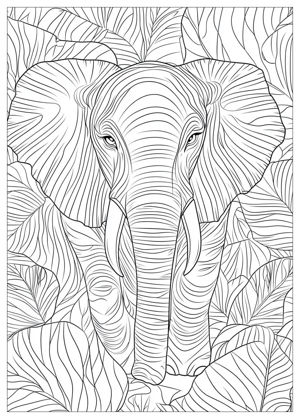 Elephant Coloring Pages-18