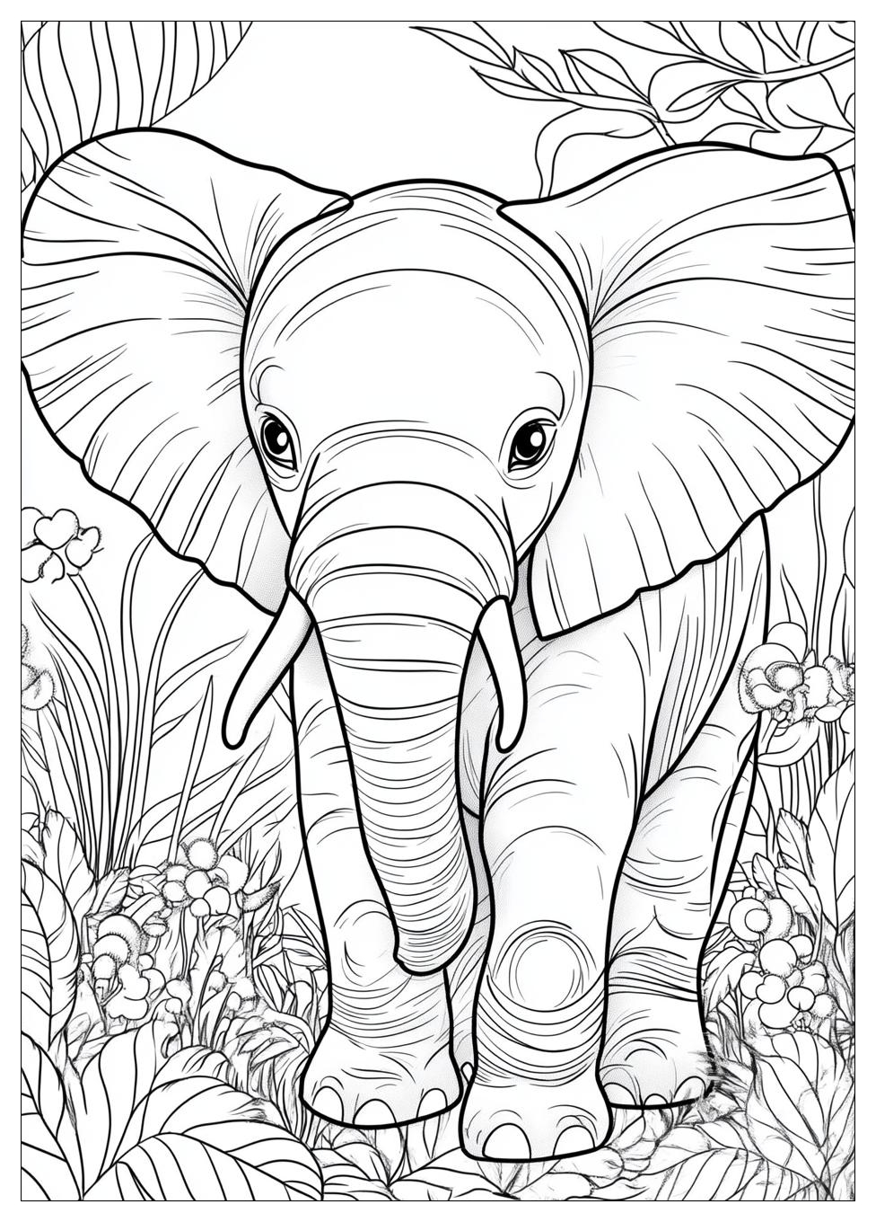 Elephant Coloring Pages-2