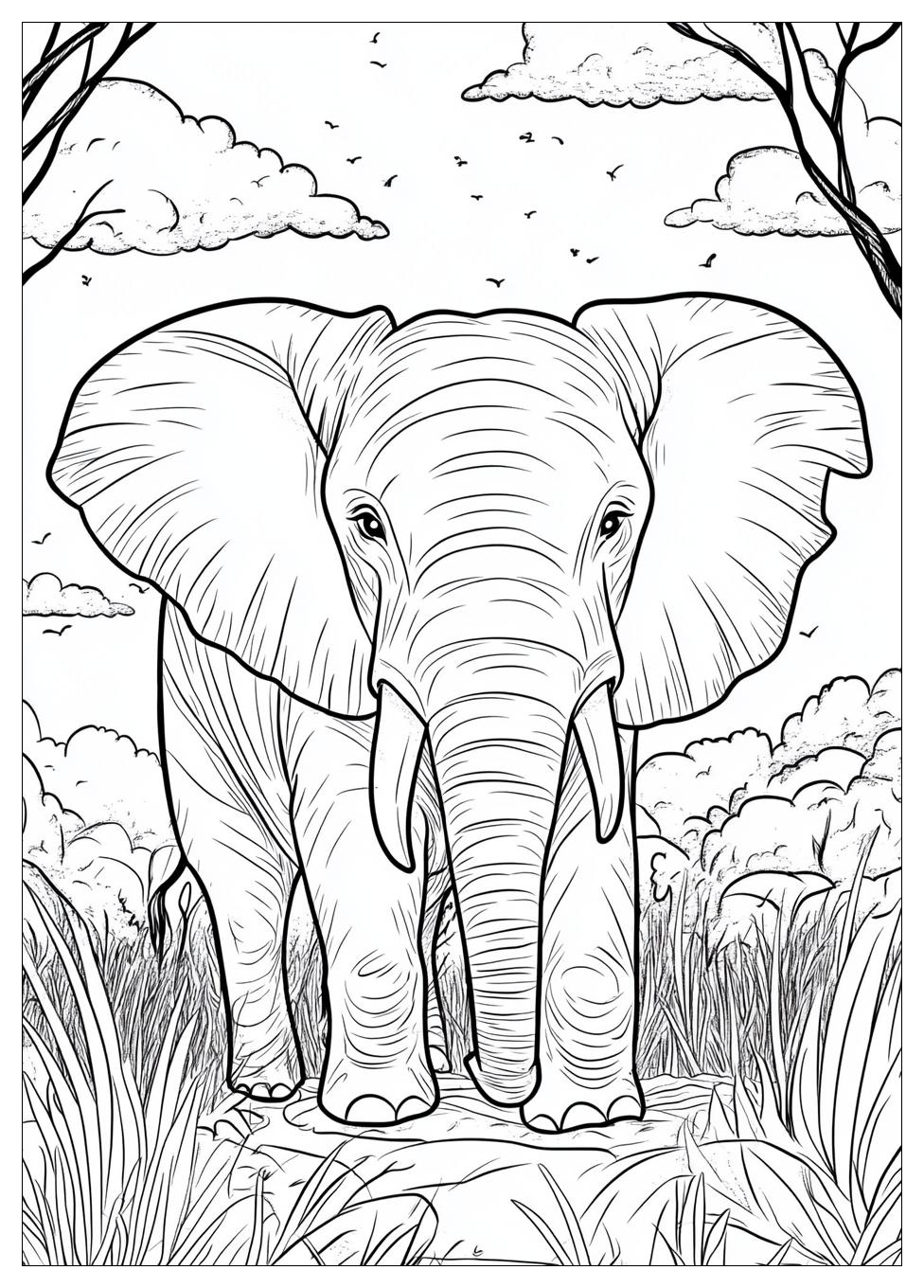 Elephant Coloring Pages-6