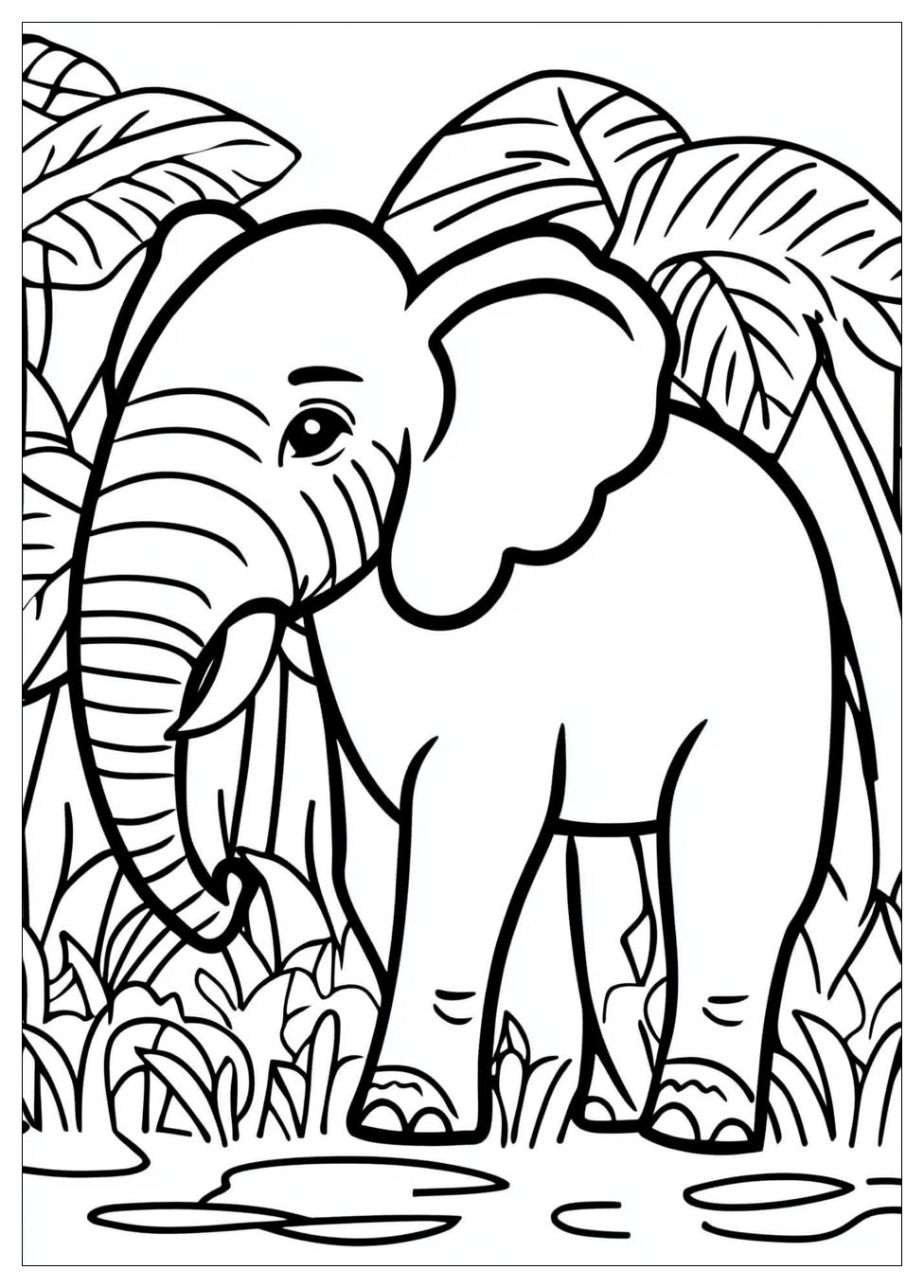 Elephant Coloring Pages-7