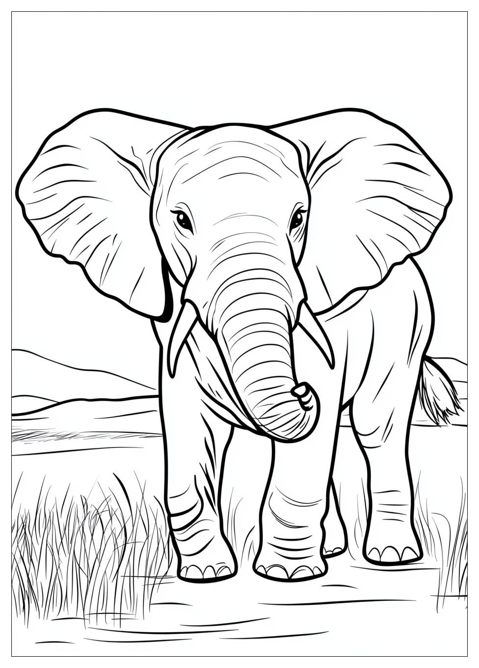 Elephant Coloring Pages-8