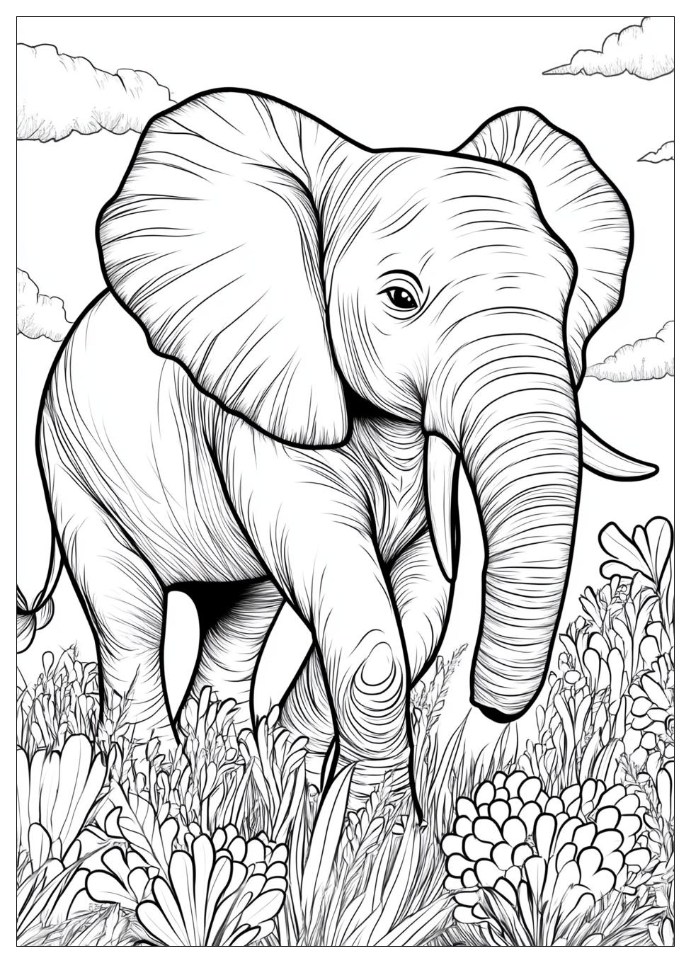 Elephant Coloring Pages-9