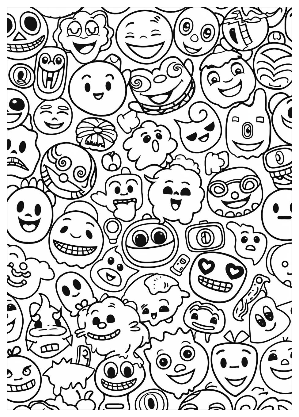 Emoji Coloring Pages-19
