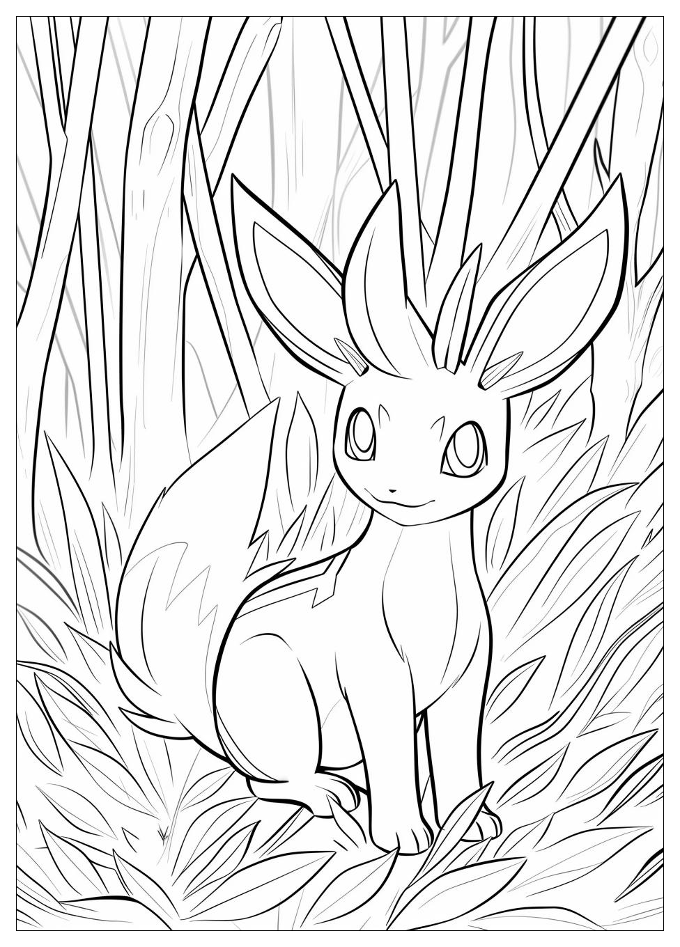 Espeon Coloring Pages-3