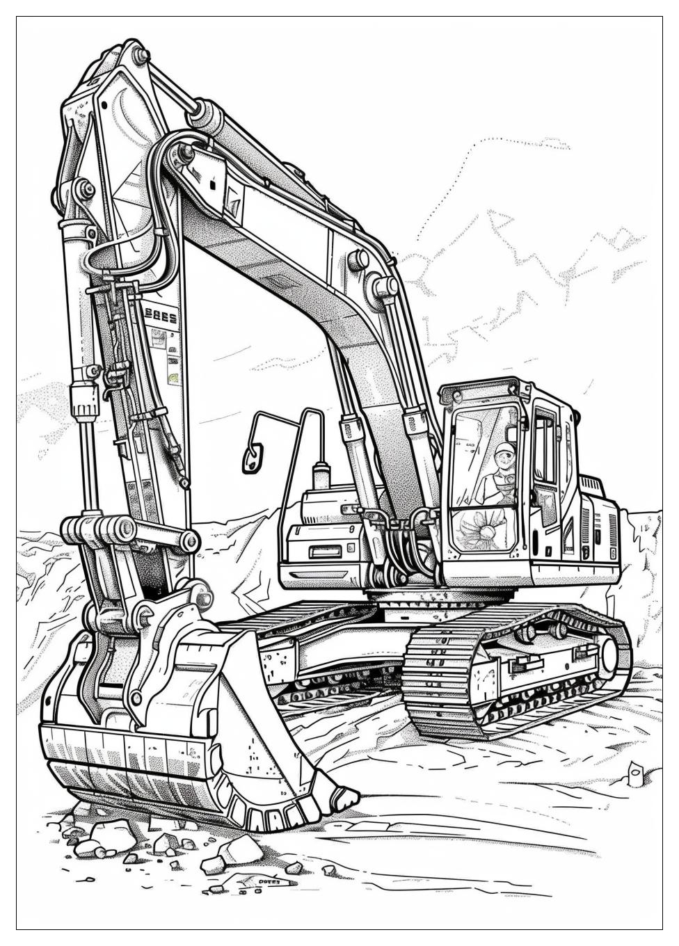 Excavator Coloring Pages-20