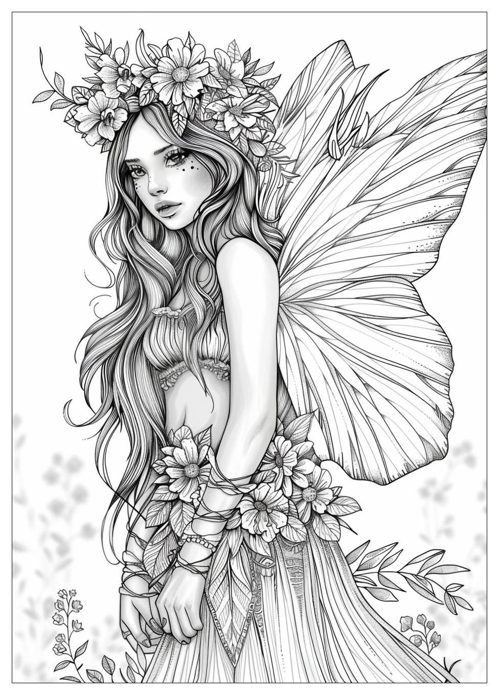Fairy Coloring Pages-16