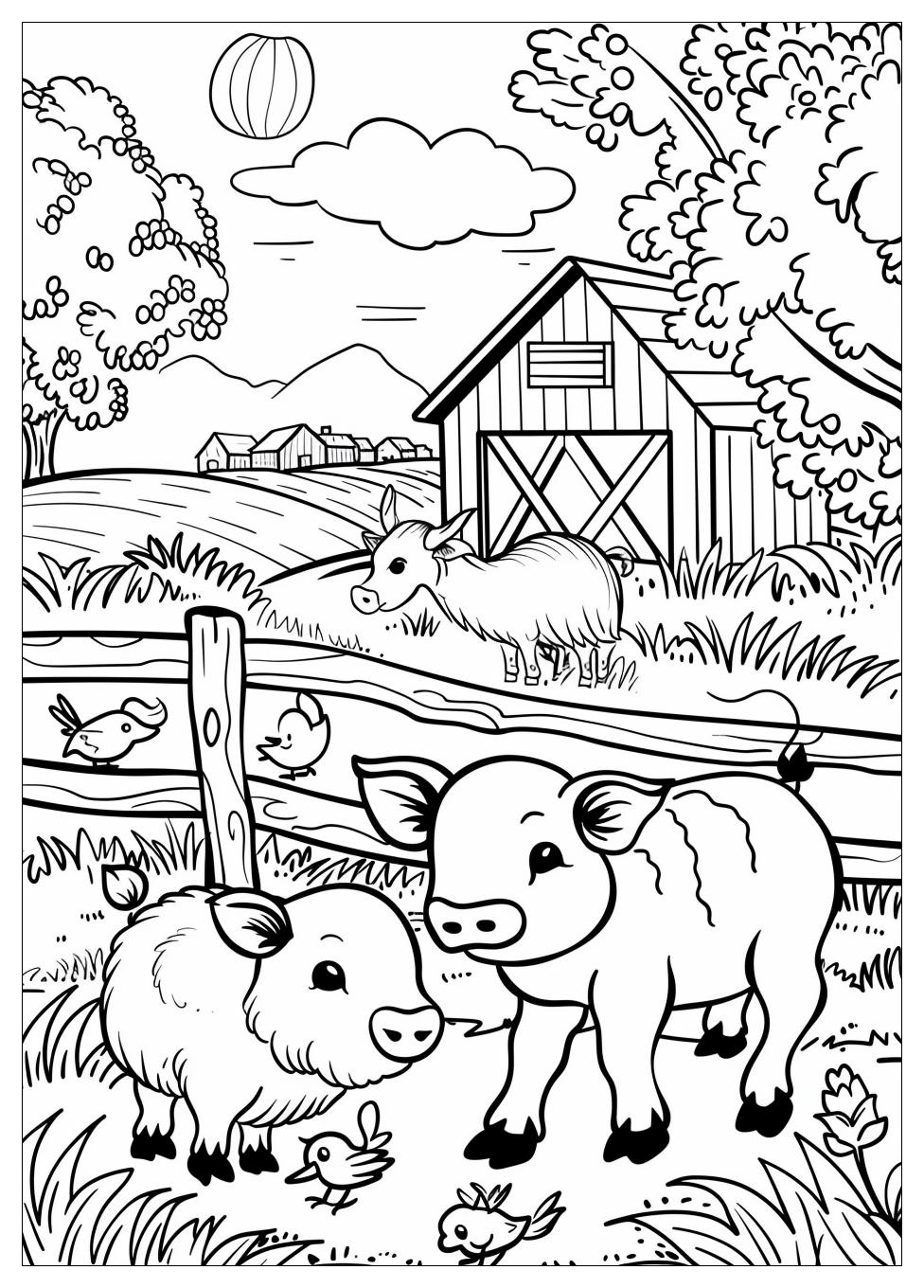 Farm Animals Coloring Pages-1