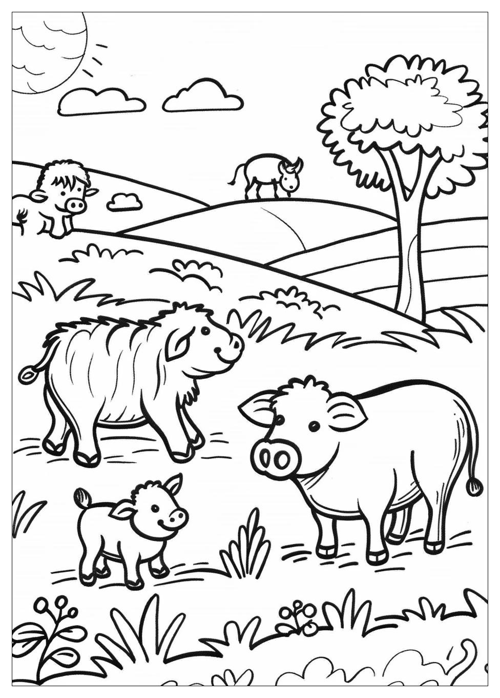 Farm Animals Coloring Pages-3
