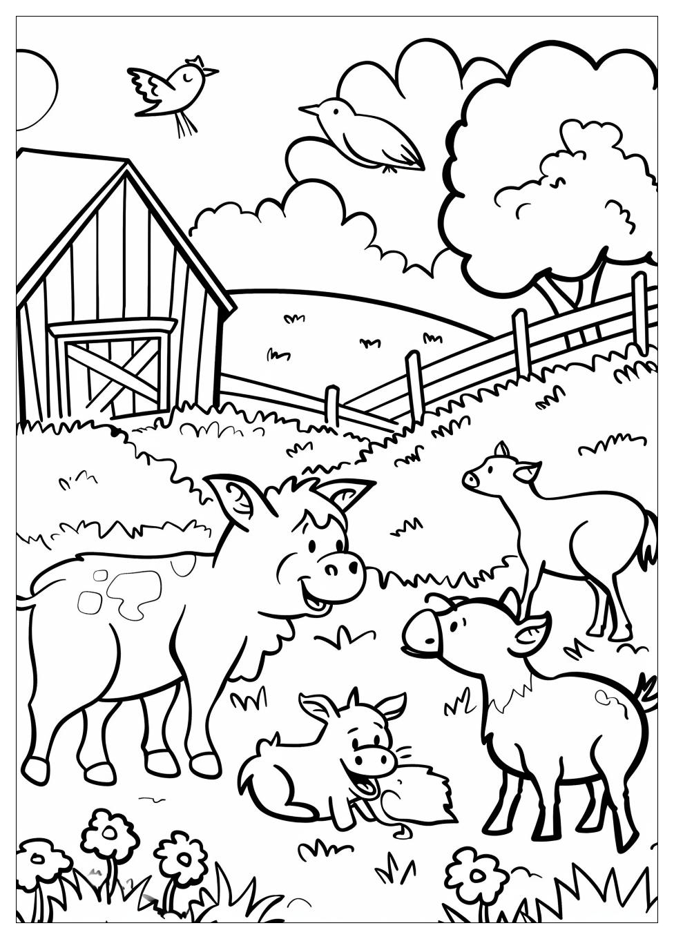 Farm Animals Coloring Pages-7