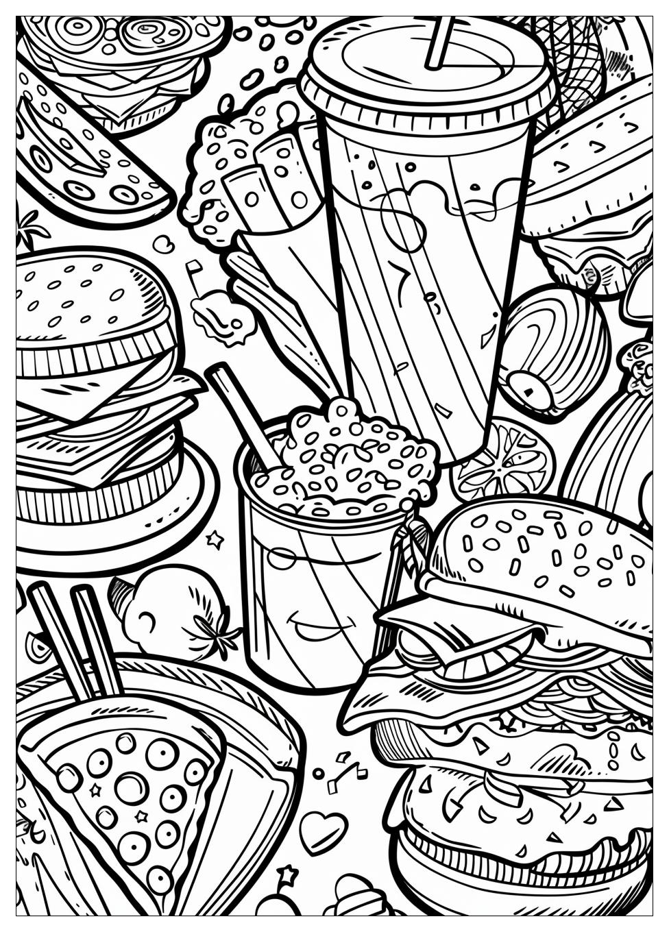 Fast Food Coloring Pages-1