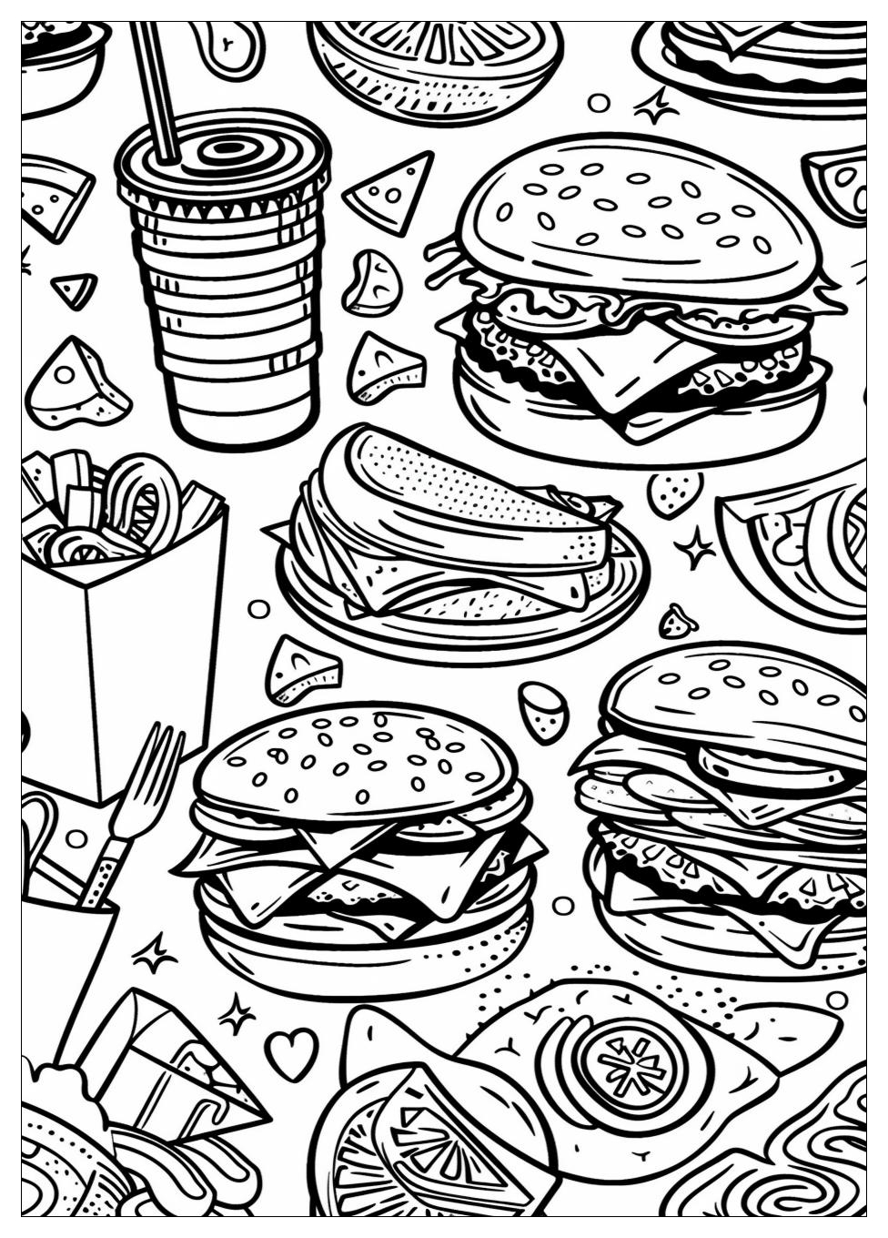 Fast Food Coloring Pages-2