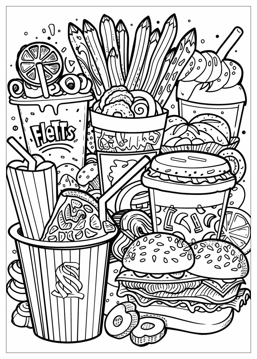 Fast Food Coloring Pages-4