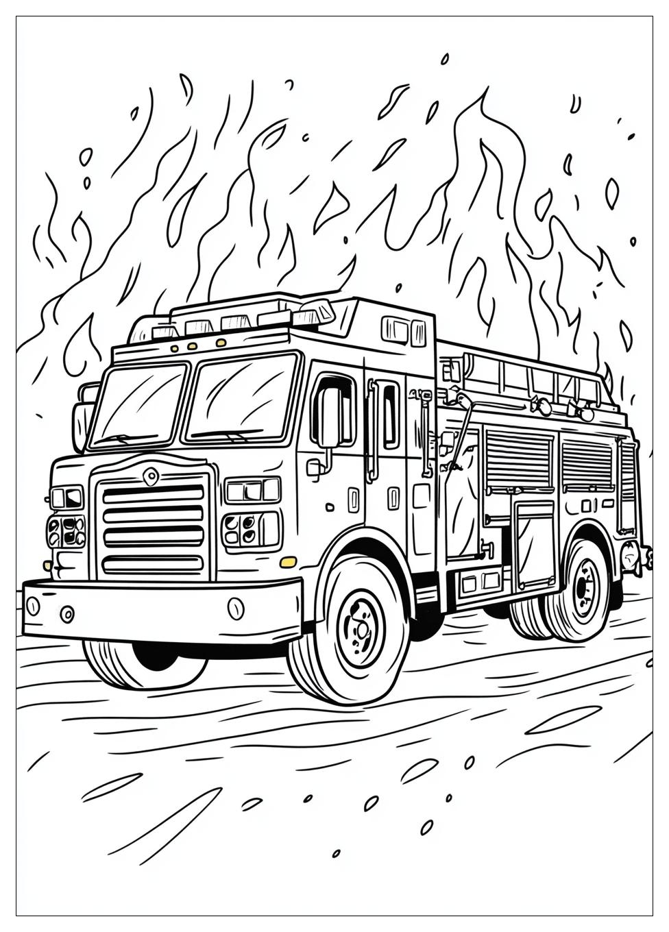 Fire Truck Coloring Pages-11