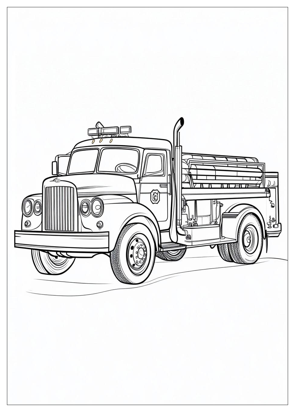 Fire Truck Coloring Pages-13
