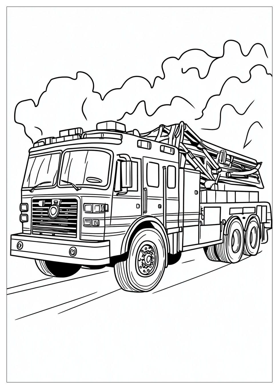 Fire Truck Coloring Pages-14