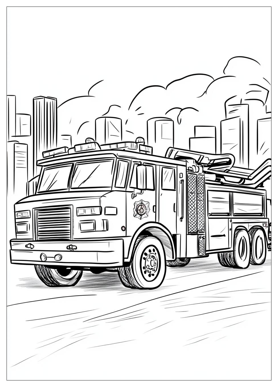 Fire Truck Coloring Pages-5