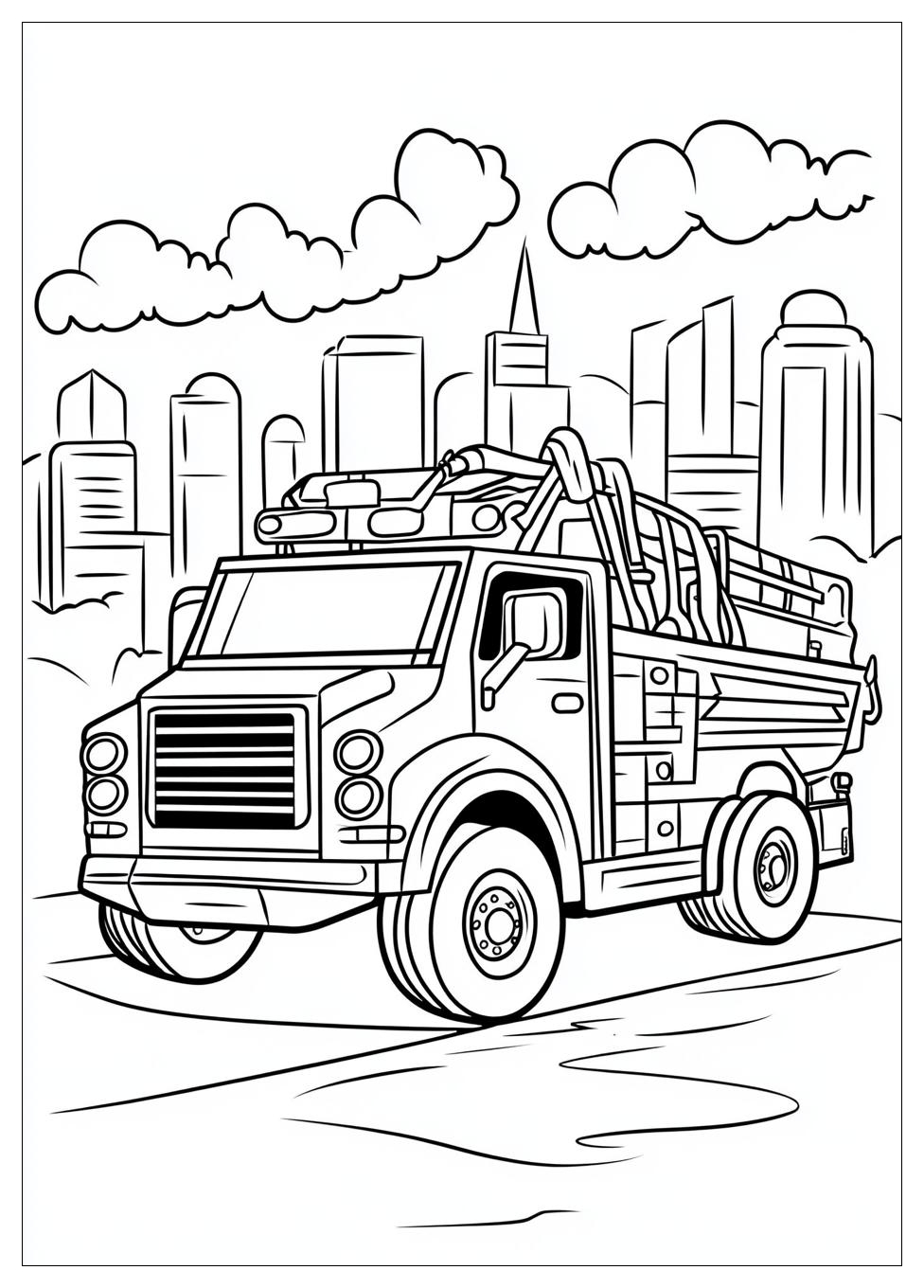 Fire Truck Coloring Pages-6