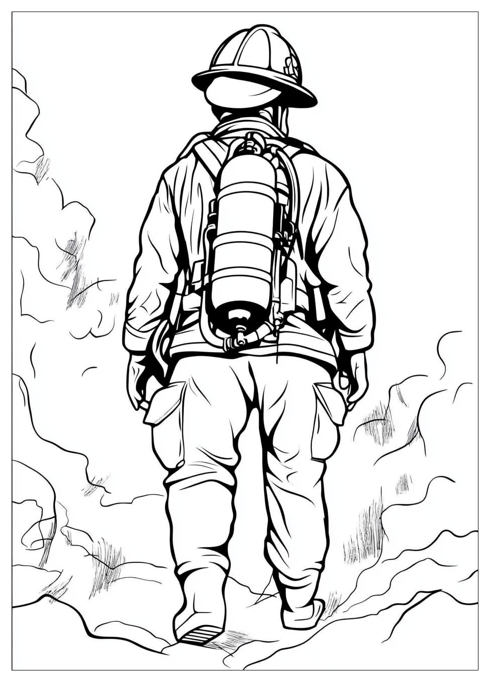 Firefighter Coloring Pages-11