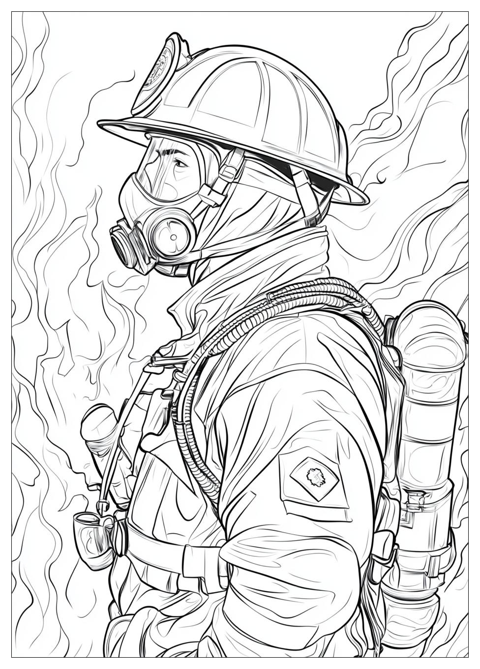 Firefighter Coloring Pages-13