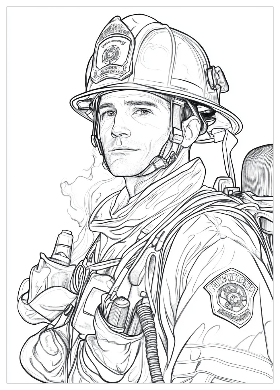 Firefighter Coloring Pages-14