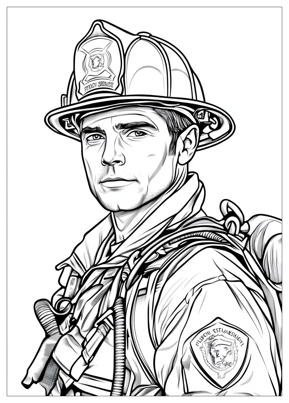 Firefighter Coloring Pages-18