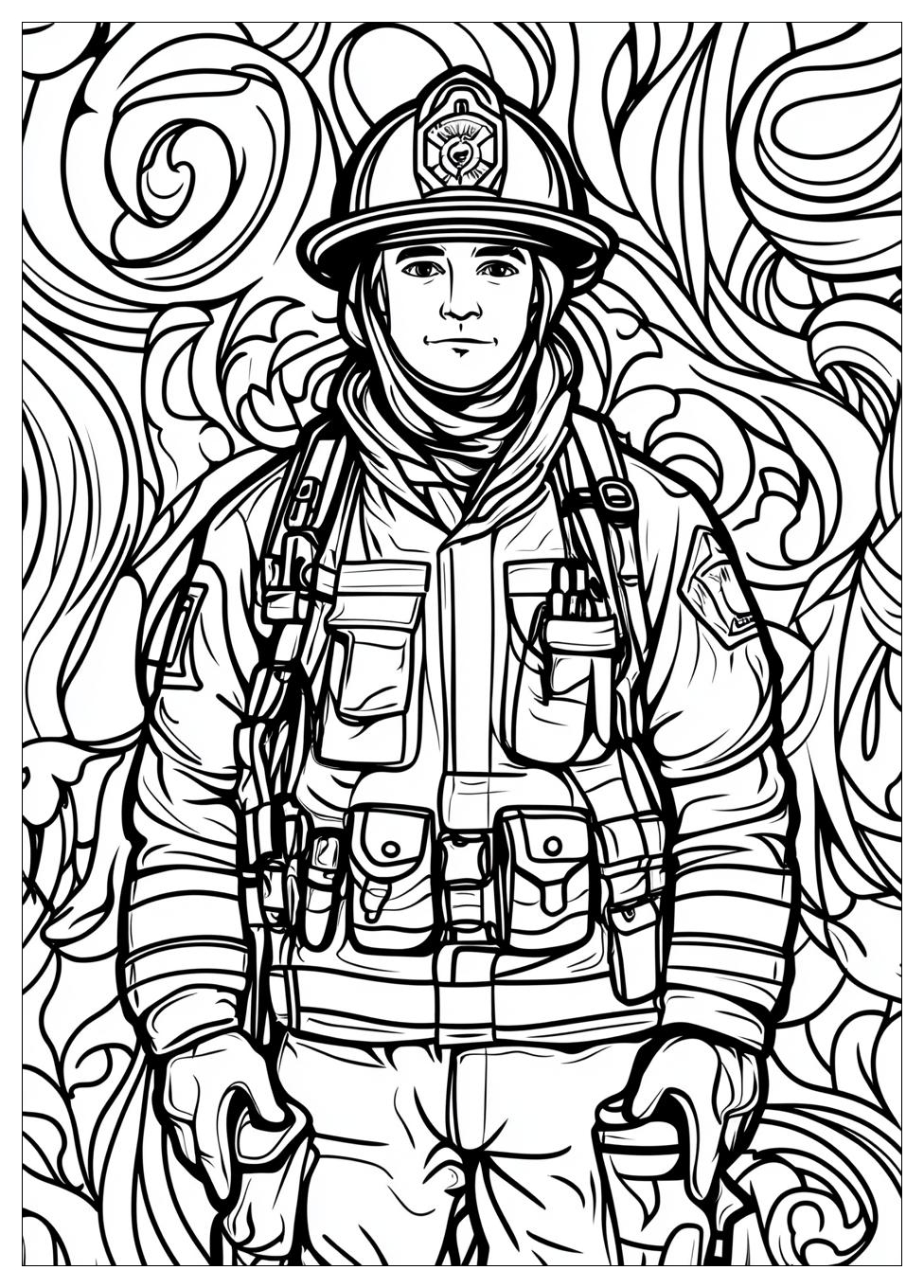 Firefighter Coloring Pages-3