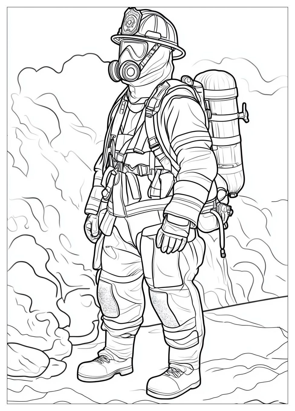 Firefighter Coloring Pages-6