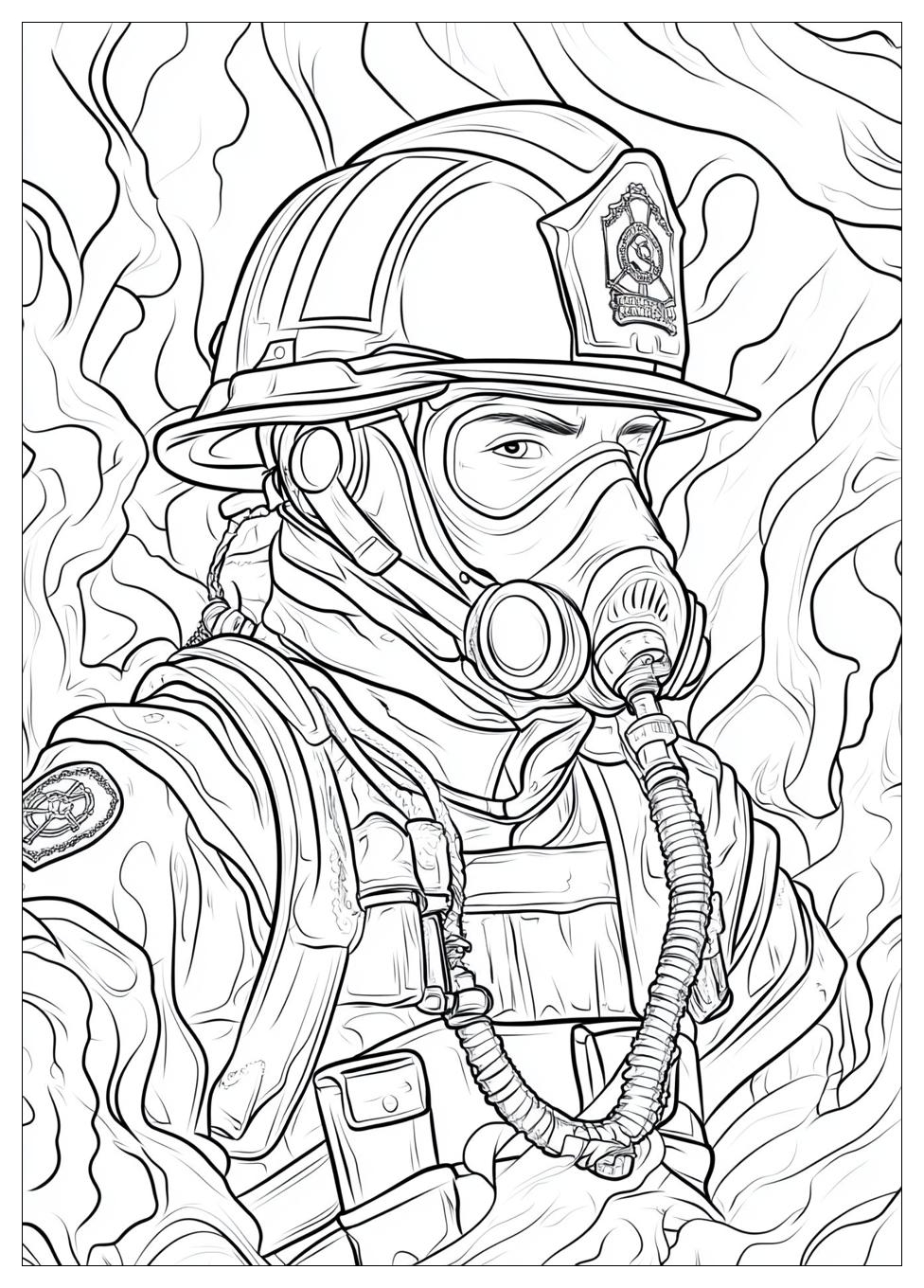 Firefighter Coloring Pages-7