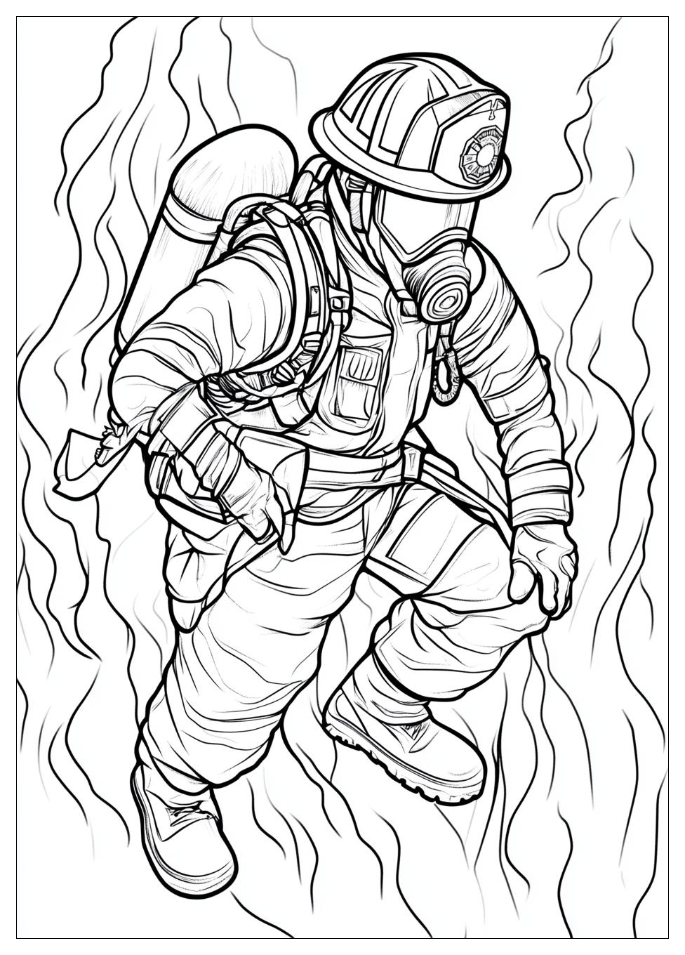 Firefighter Coloring Pages-8