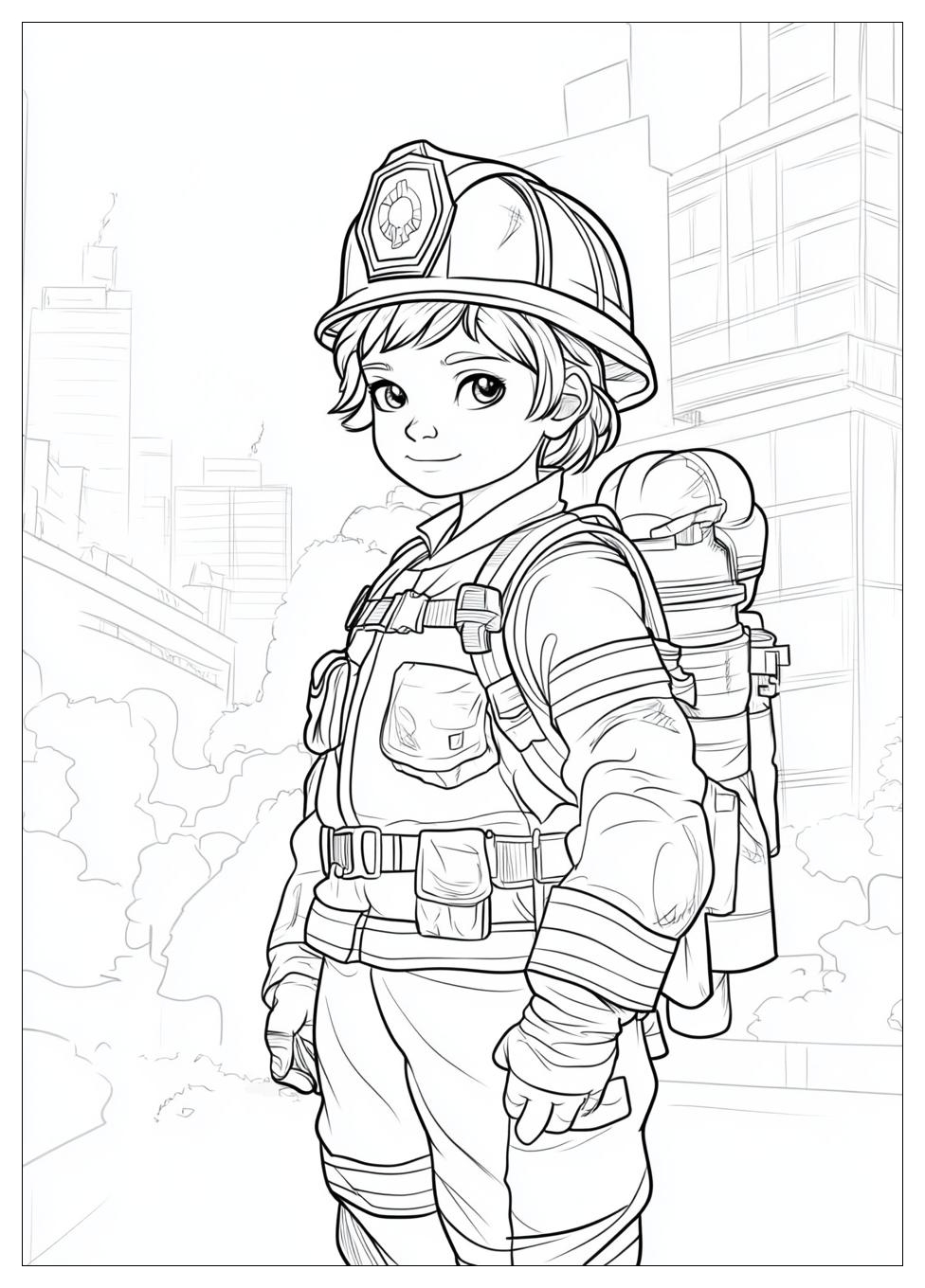 Fireman Coloring Pages-10