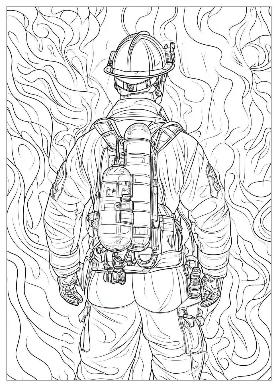 Fireman Coloring Pages-14