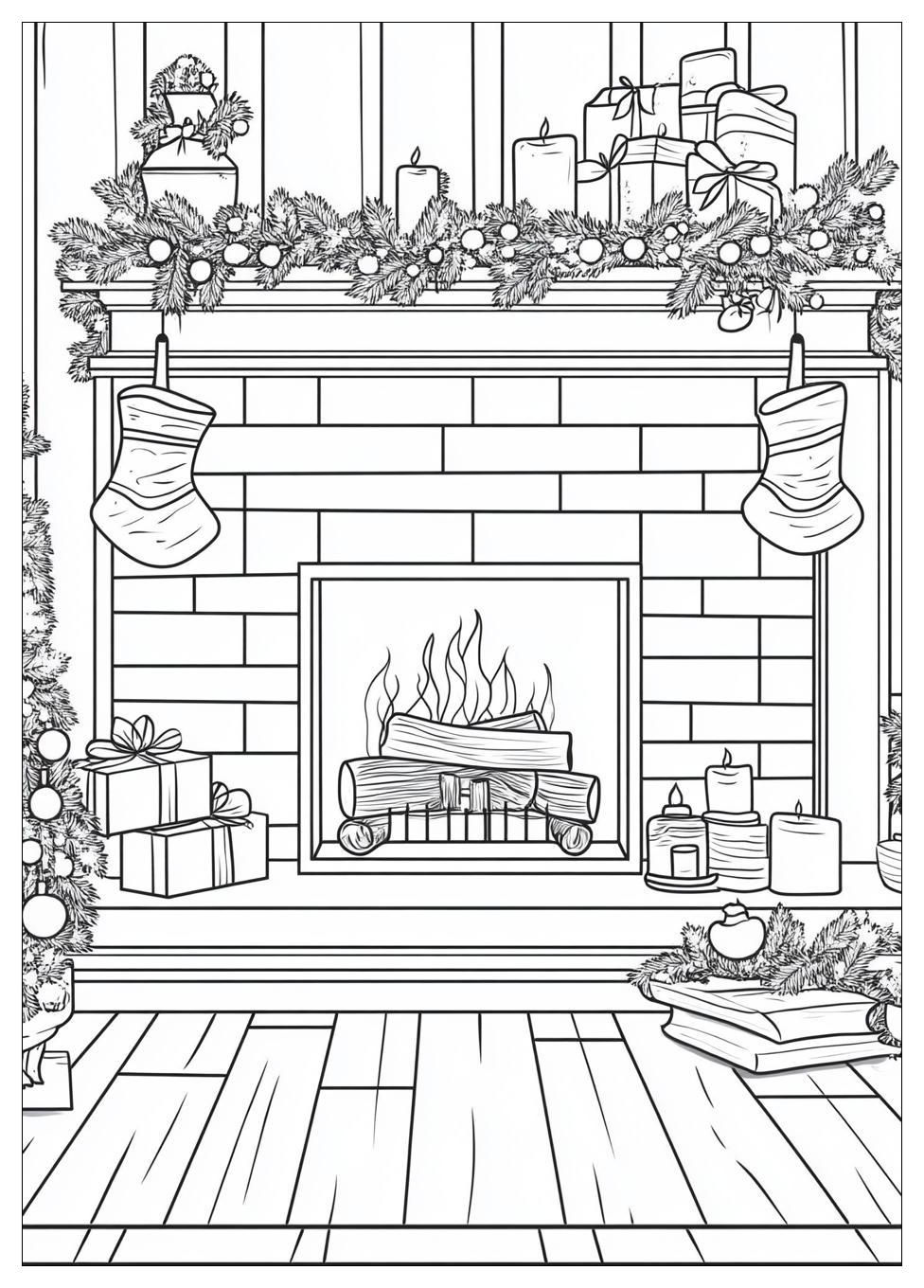 Fireplace Coloring Pages-10